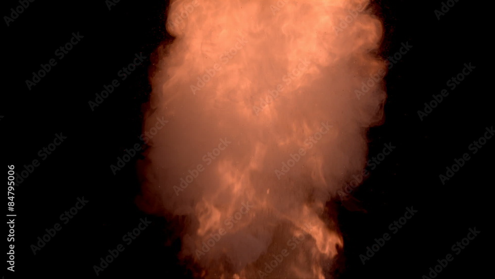 Fireball explosion,  slow motion