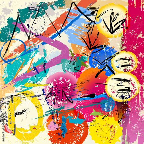 abstract background, with paint strokes and splashes