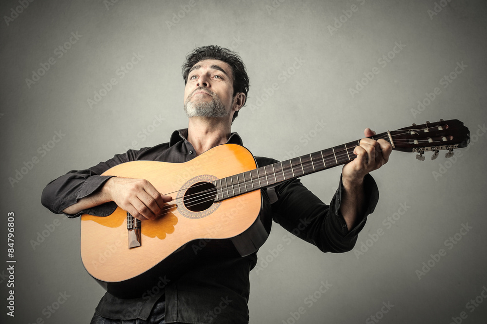 Obraz premium Guitarist playing