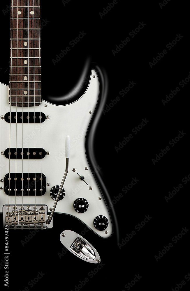 Naklejka premium Electric guitar shape Stratocaster