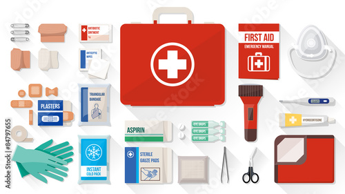 Print op canvas First aid kit