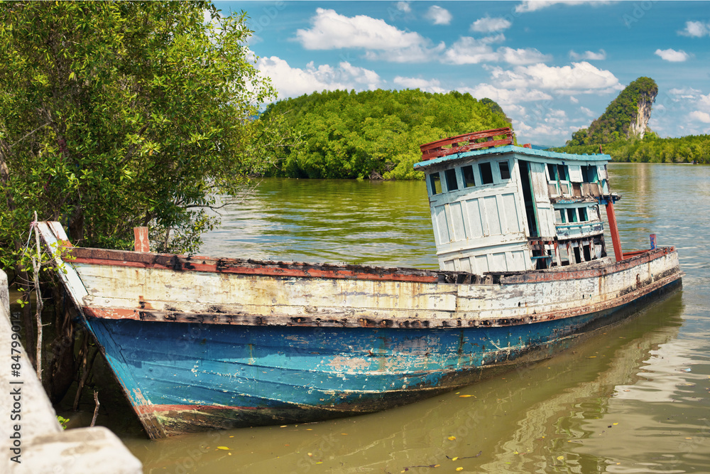 Fototapeta premium Old Thai Ship