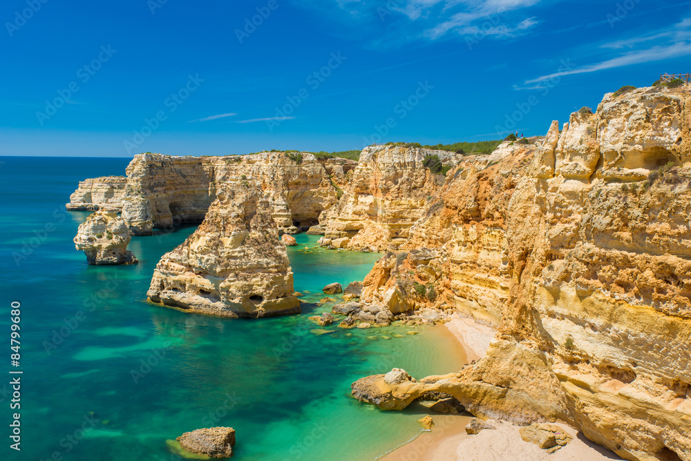 Praia da Marinha - Beautiful Beach Marinha in Algarve, Portugal