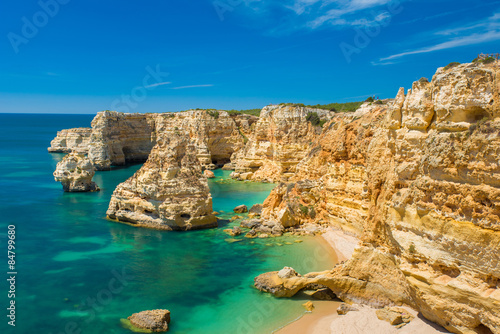Praia da Marinha - Beautiful Beach Marinha in Algarve, Portugal