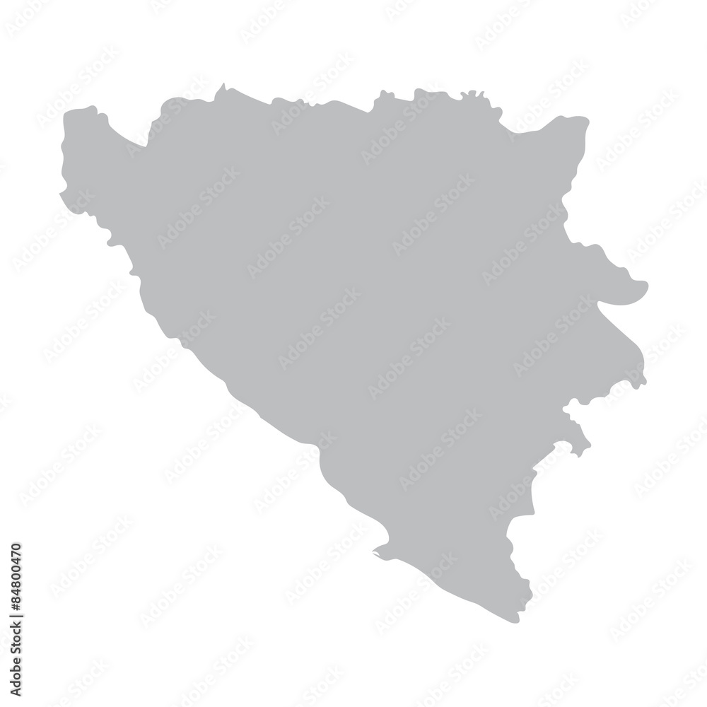grey map of Bosnia and Herzegovina