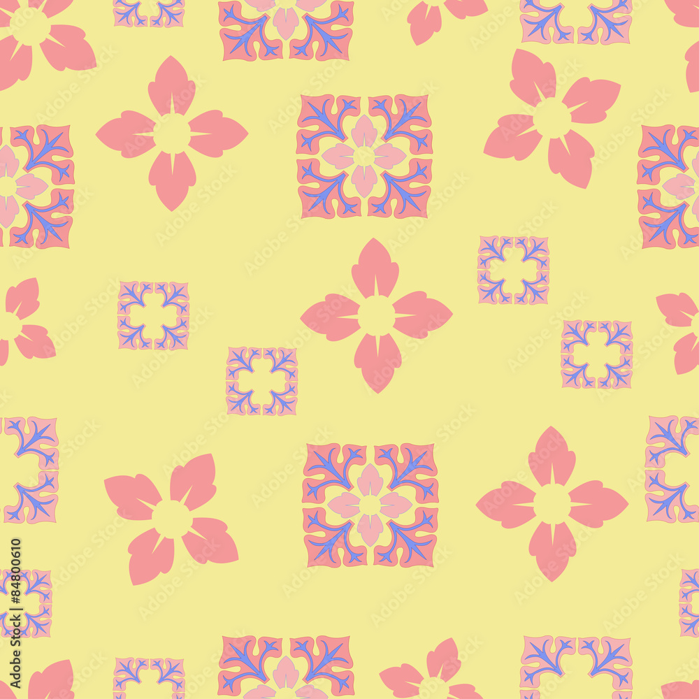 Geometric seamless pattern. Soft color