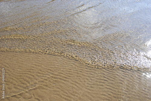 water and sand