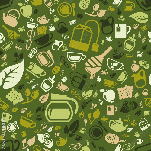 tea seamless pattern