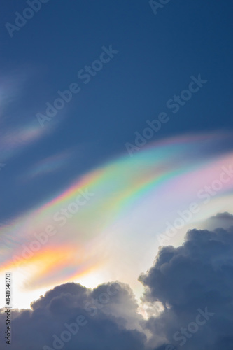 Beautiful iridescent cloud Irisation
