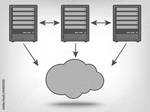 Icon of computer servers