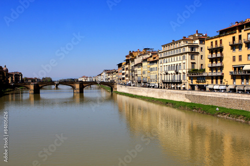 View of Arno river and Florence architecture  Italy