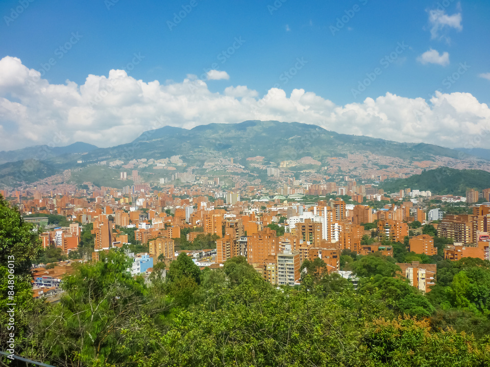 Aerial View of Medellin from Nutibara Hill