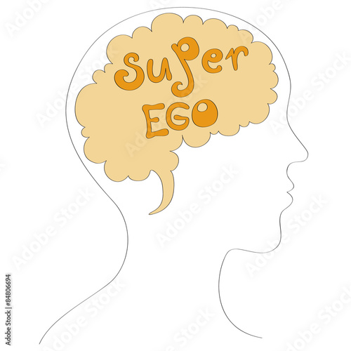 Human super ego vector illustration