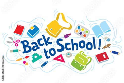 Back to school lettering or design template 