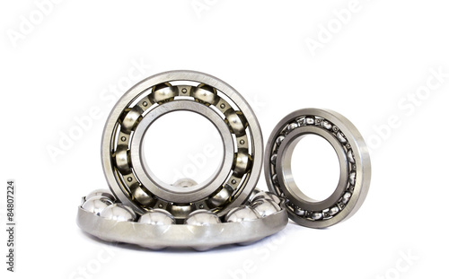ball bearings on a white background