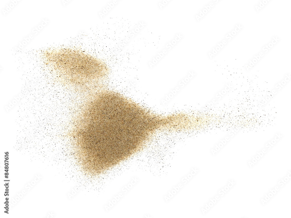 pile desert sand isolated on white background pile desert sand isolated on white background