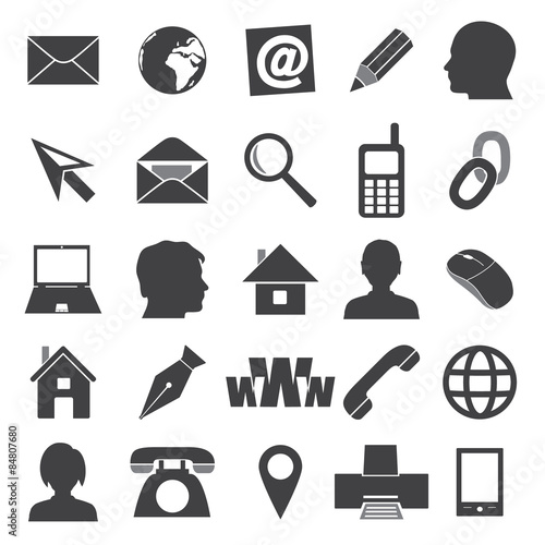 simple icons for business card and everyday use eps10