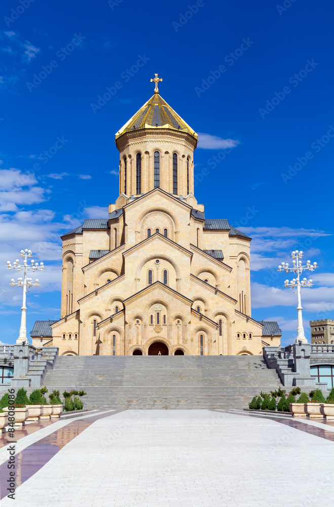 The Holy Trinity Cathedral commonly known as Sameba is the main Georgian Orthodox Christian cathedral