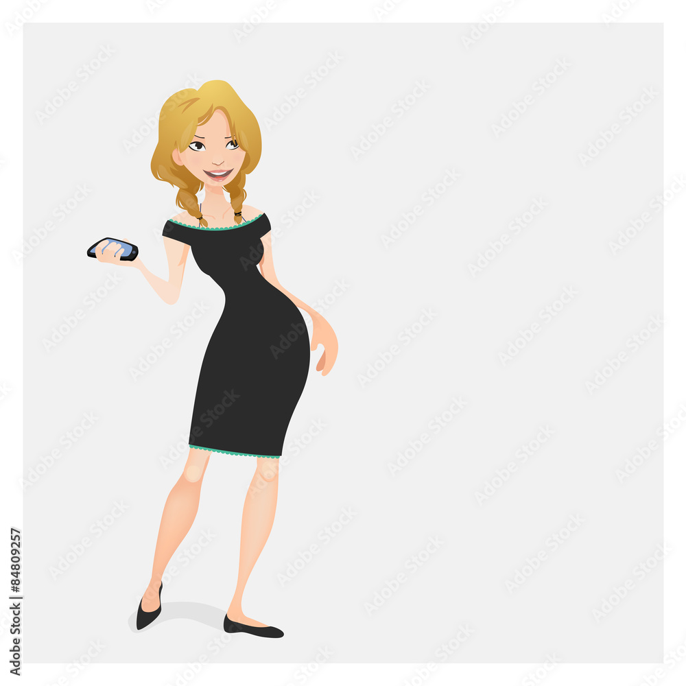 Girl holding a mobile phone Girl holding a mobile phone