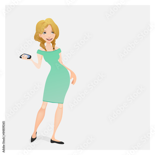 Girl holding a mobile phone