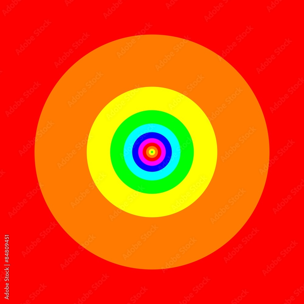 Concentric oncoming abstract symbol, rainbow Concentric oncoming abstract symbol, rainbow