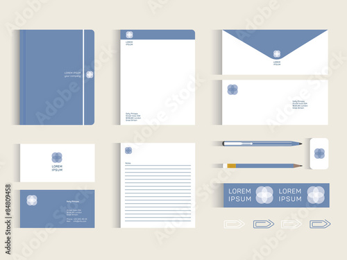 Mock up corporate identity for business companies. Vector.