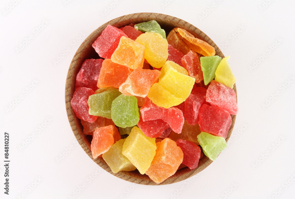 Dried pineapple(candied fruits) in a circular form Dried pineapple(candied fruits) in a circular form