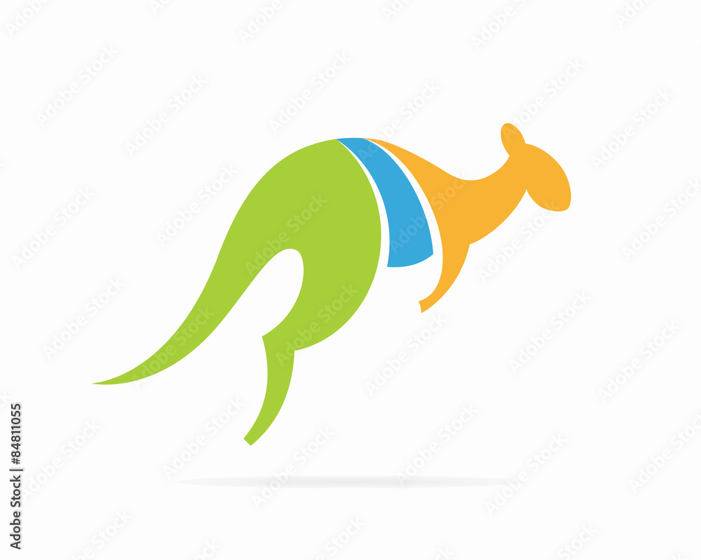 Obraz premium Vector kangaroo logo vector design template 
