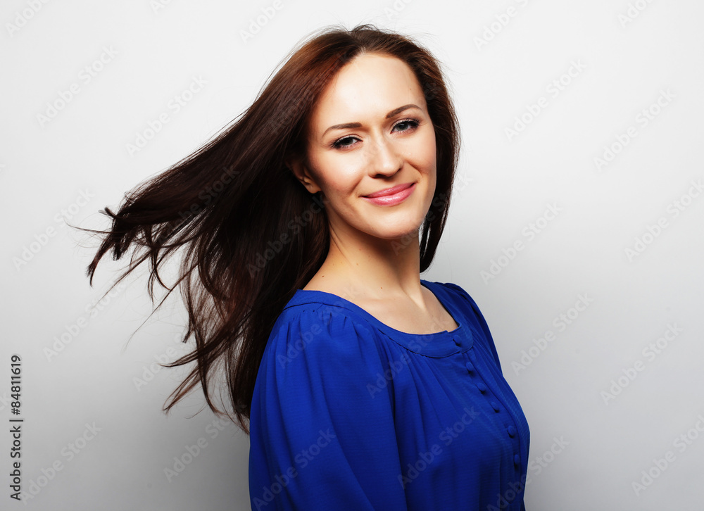 young brunette woman in shirt young brunette woman in shirt
