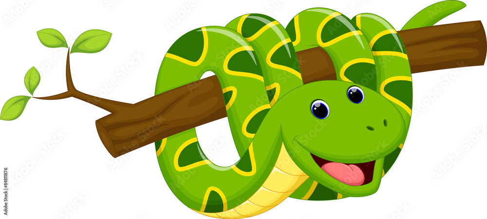Obraz premium Cute snake cartoon