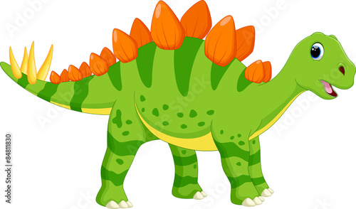 Cute stegosaurus cartoon