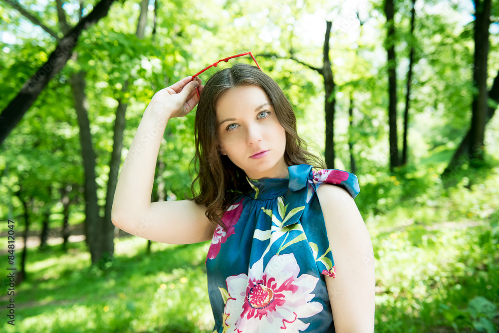 Happy young woman outdoors Happy young woman outdoors