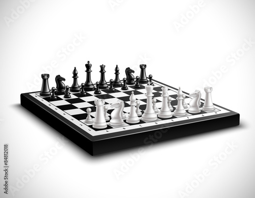 Realistic Chess Board Illustration