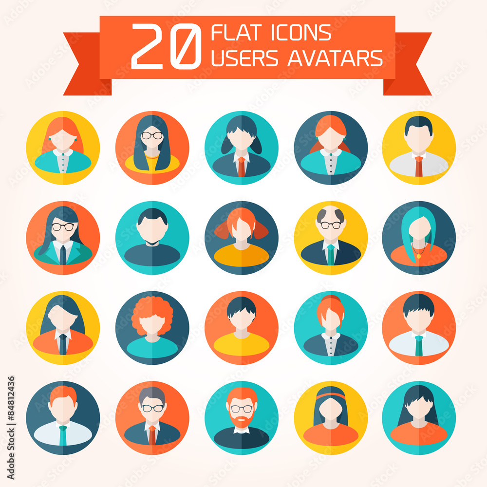 Flat User Avatar Icons Flat User Avatar Icons