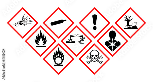 Pictogrammes danger GHS.
