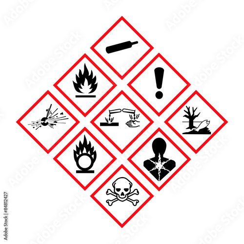 Pictogrammes danger GHS.
