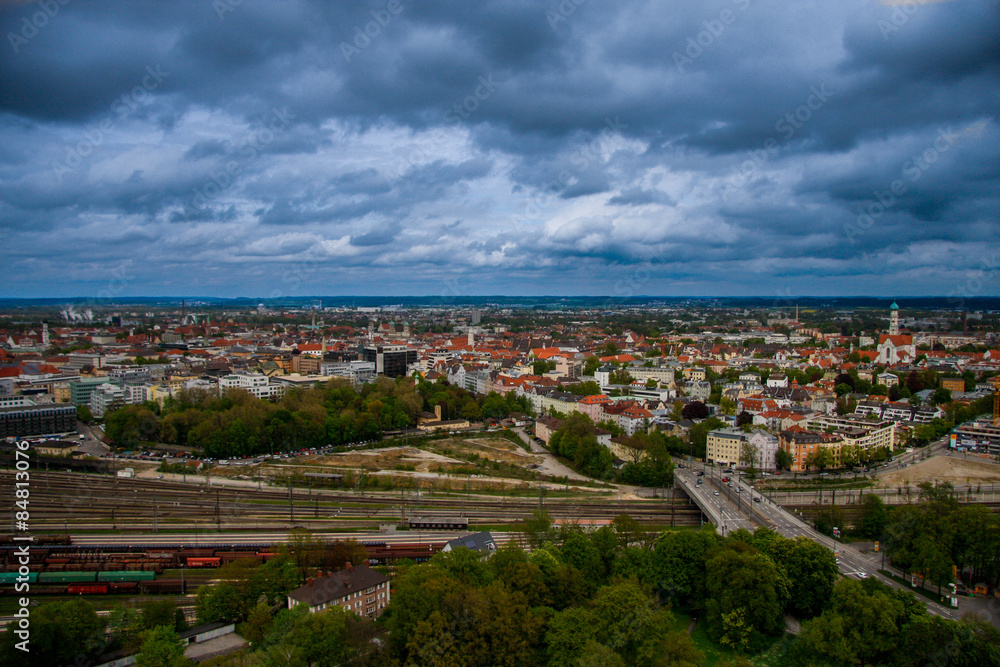 Fototapeta premium Augsburg von oben