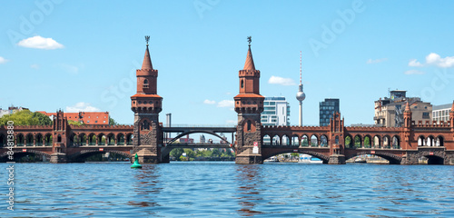 Panorama Oberbaumbrücke in Berlin