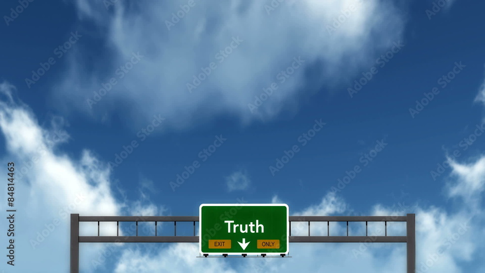 Passing under Truth Exit Only Concept Highway Road Sign
Passing under Truth Exit Only Concept Highway Road Sign