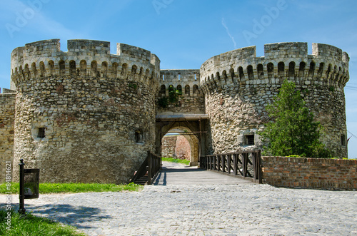 Zindan Gate of Kalemegdan fortress Serbia.