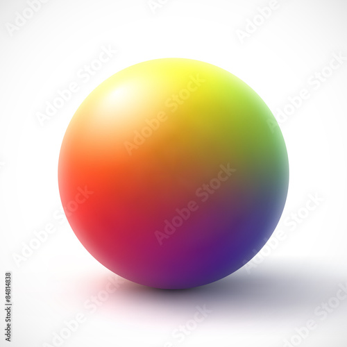 Colorful sphere on white background