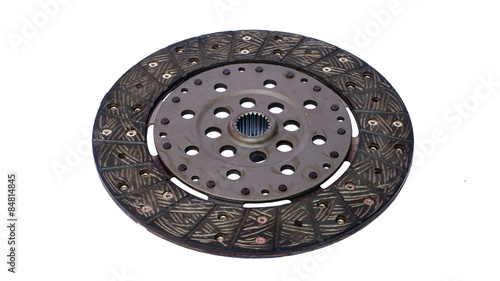 New clutch disc on a white background top view