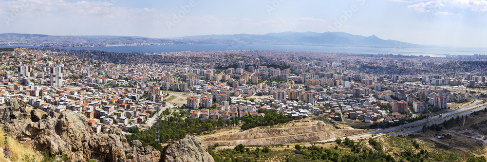 Panoramic view of Izmir city in 2015