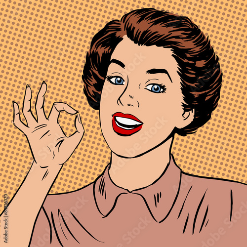 Woman showing okay gesture well the quality is perfectly fine st