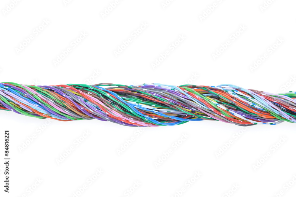 Computer cable isolated on white background Computer cable isolated on white background