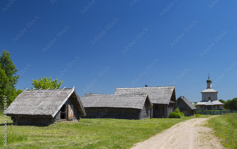 The ancient house in the Museum of Folk Architecture and Rural L