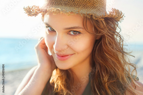Beautiful girl on a beach