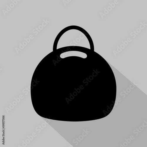 Women's black hat box bag  icon