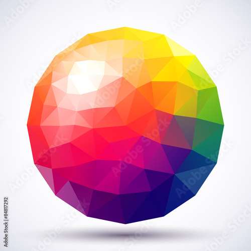 Abstract low-poly sphere