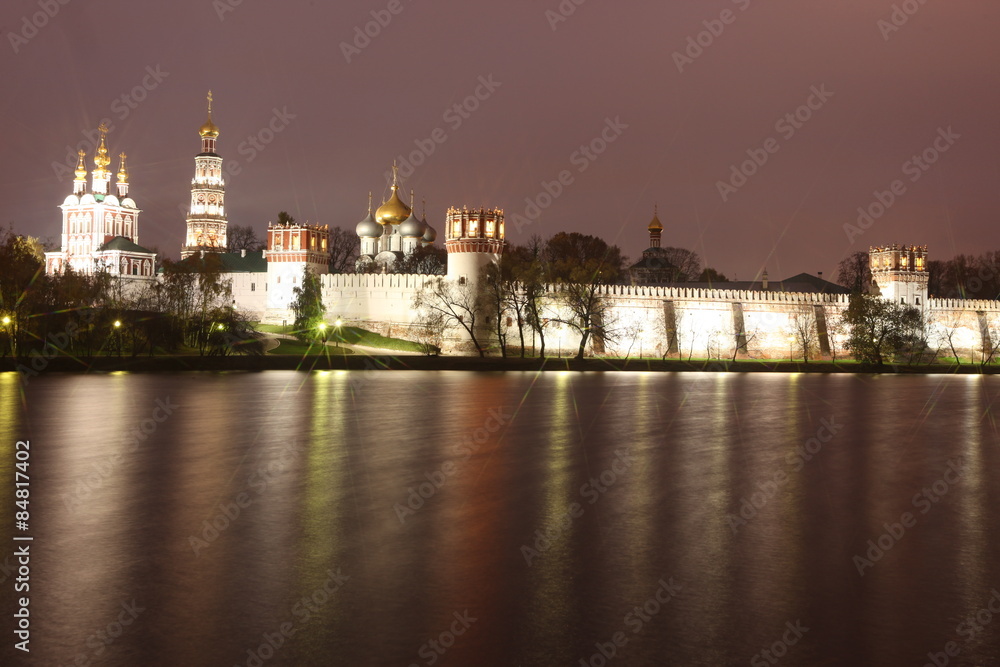 Russian orthodox churches in Novodevichy Convent monastery, Moscow, Russia, UNESCO world heritage site